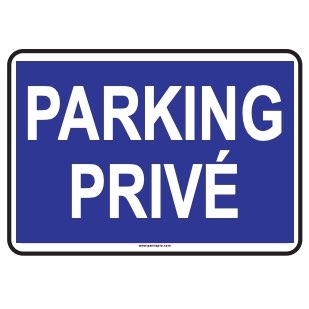 Panneau rond Parking privé - propriété privée - 4mepro