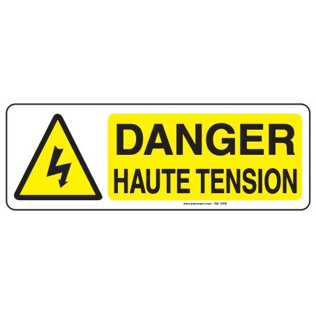 Panneau d'avertissement de danger haute tension R4030838